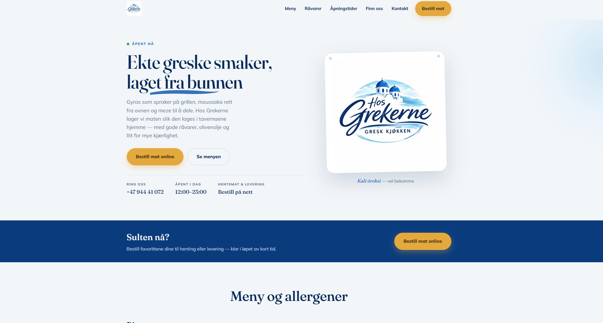 Skjermbilde av hosgrekerne.no
